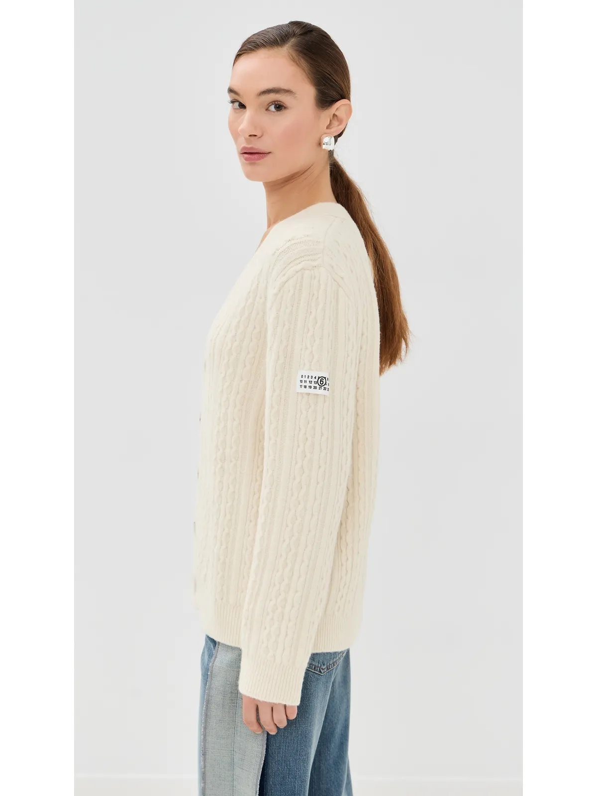 MM6 Maison Margiela カーディガン オフホワイト - 画像4