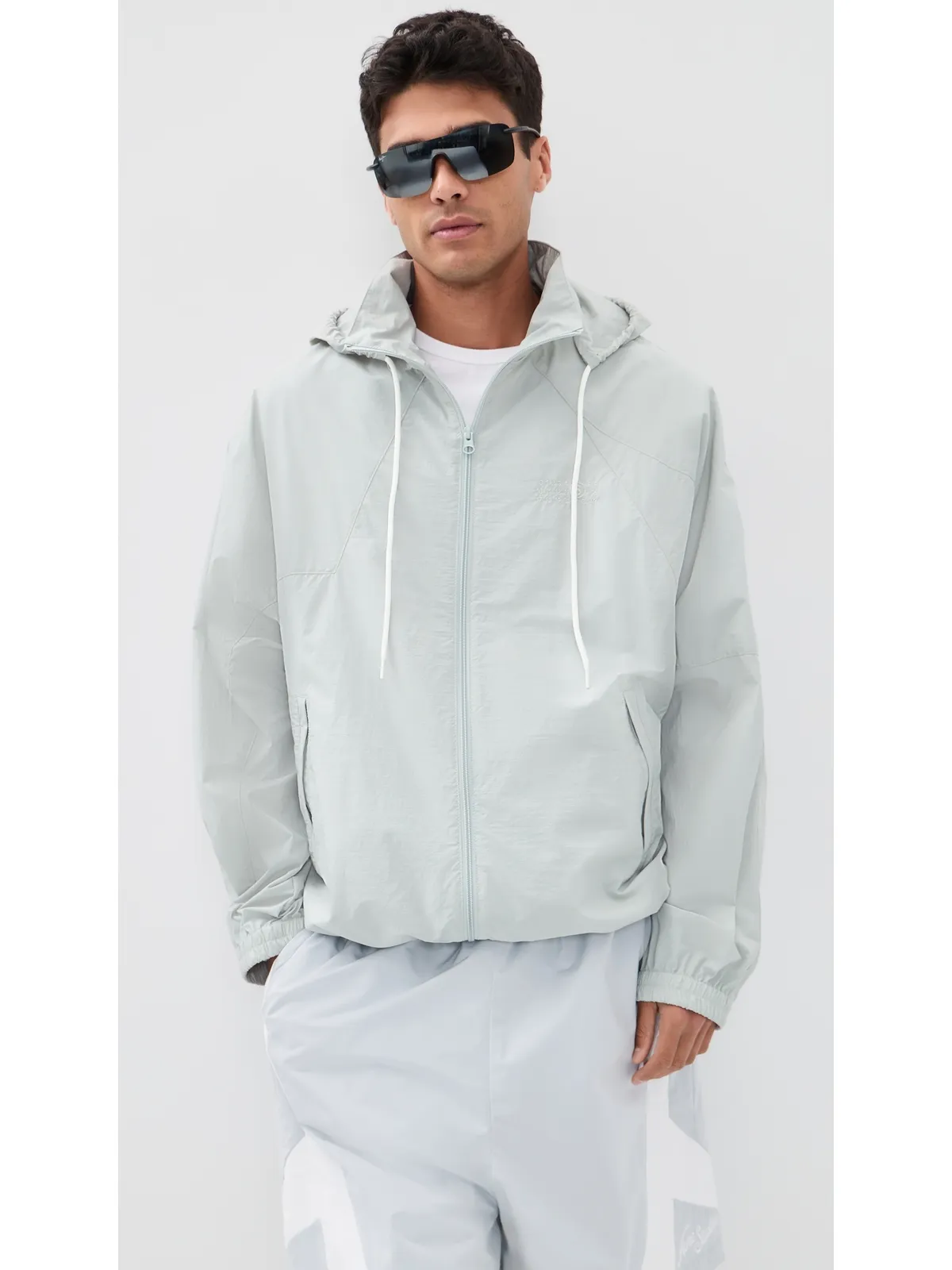 MM6 Maison Margiela ウィンドブレーカー ジャケット セージグレー - 画像2