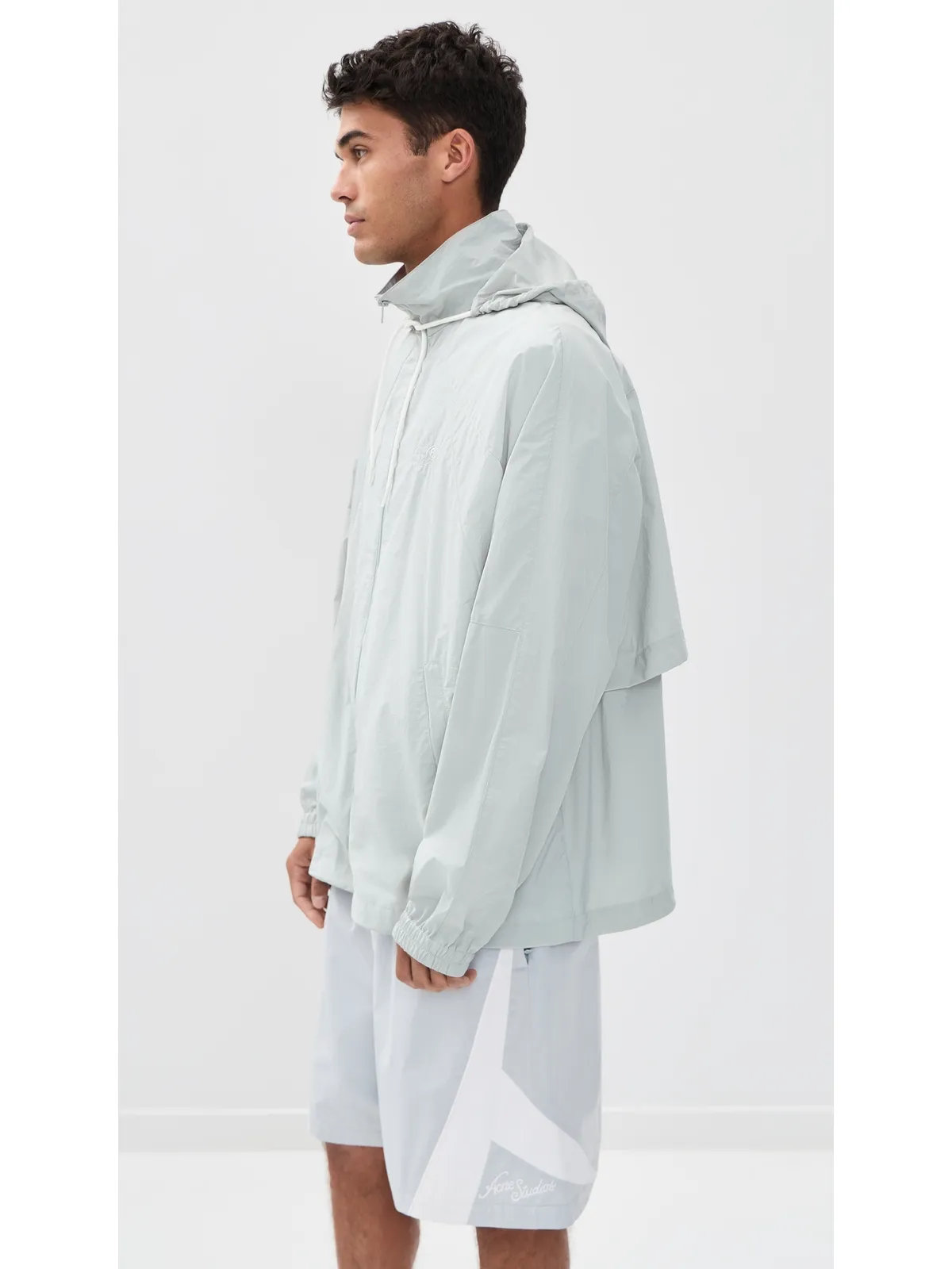 MM6 Maison Margiela ウィンドブレーカー ジャケット セージグレー - 画像4
