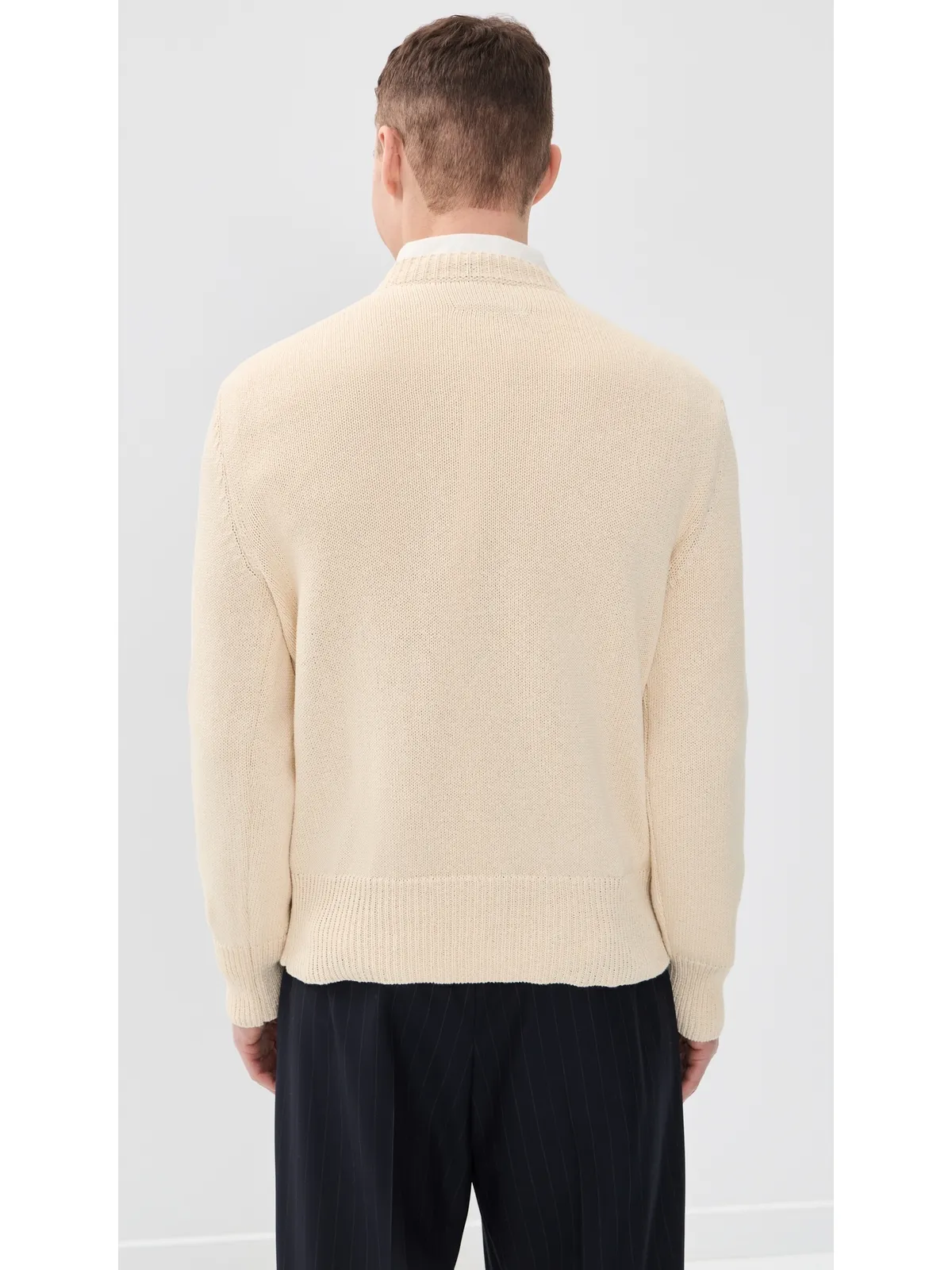 MM6 Maison Margiela 染み加工 クルーネックセーター オフホワイト - 画像3