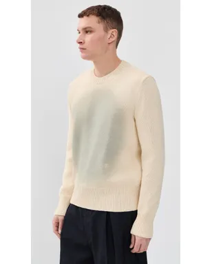 MM6 Maison Margiela 染み加工 クルーネックセーター オフホワイト - サムネイル4
