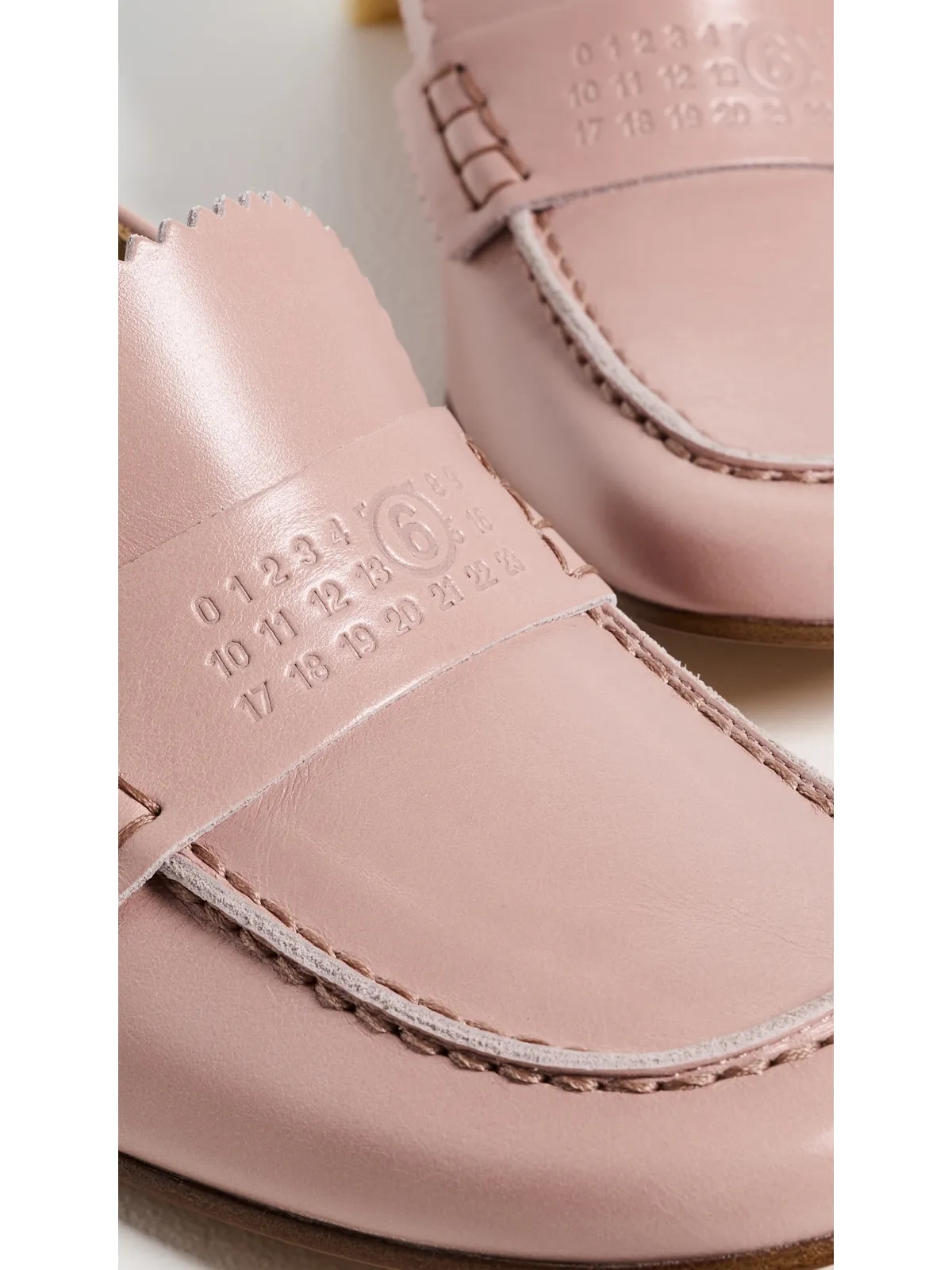 MM6 Maison Margiela レザー スリッパ - 画像6