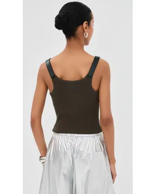 Monse レザーストラップタンクトップ - サムネイル3