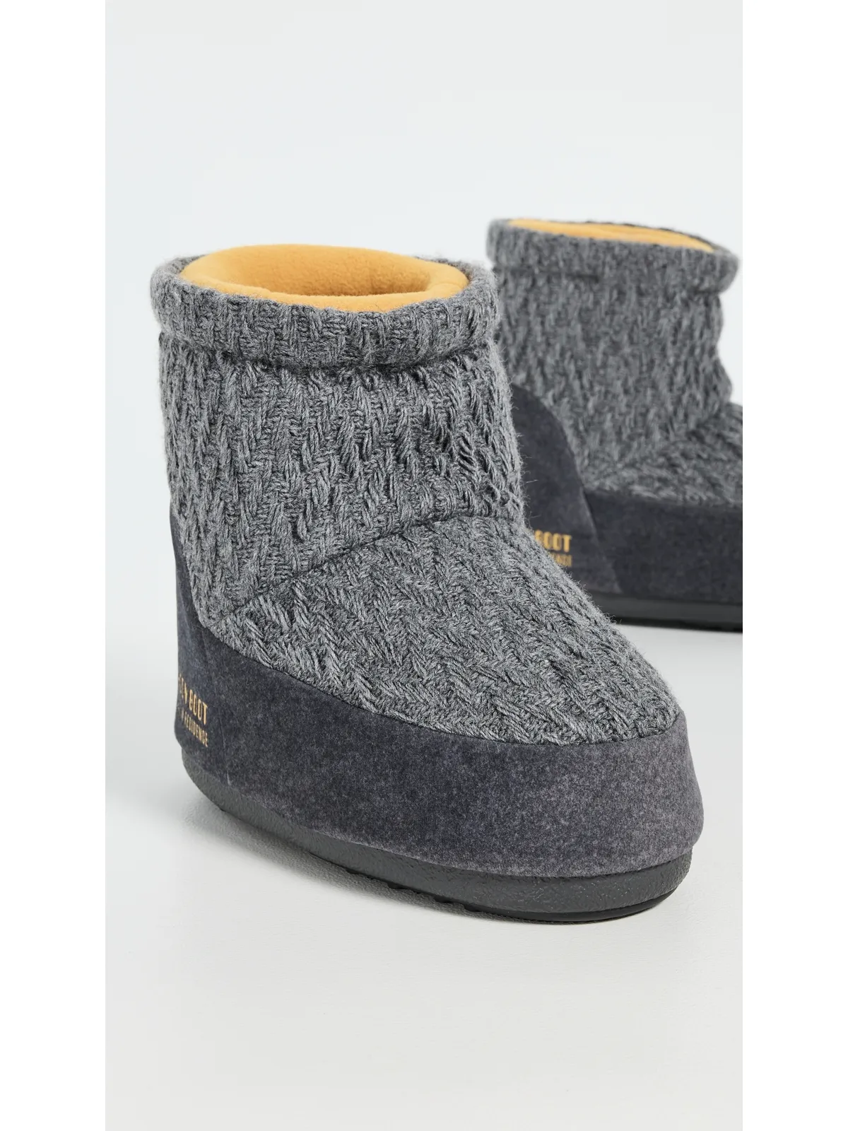 Moon Boot アイコン ロー ノーレース ニット ブーツ グレー - 画像5