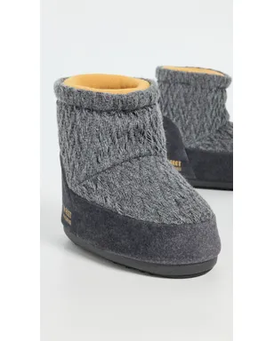 Moon Boot アイコン ロー ノーレース ニット ブーツ グレー - サムネイル5