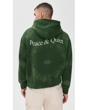 Museum of Peace and Quiet ワードマーク タイダイ フーディー - サムネイル3
