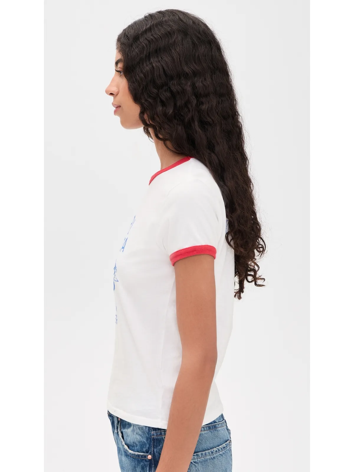 MOTHER プチ ザ・リル・グディー リンガーTシャツ シティガール ピザ - 画像4