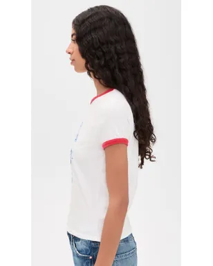 MOTHER プチ ザ・リル・グディー リンガーTシャツ シティガール ピザ - サムネイル4