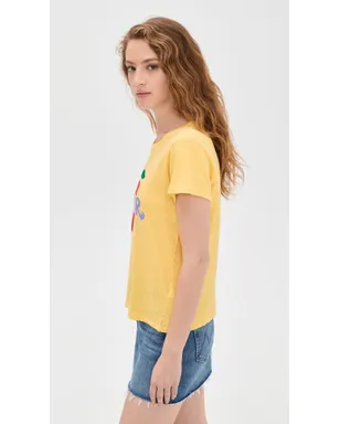 MOTHER ペティット リル・シンフルTシャツ アップル柄 - サムネイル4
