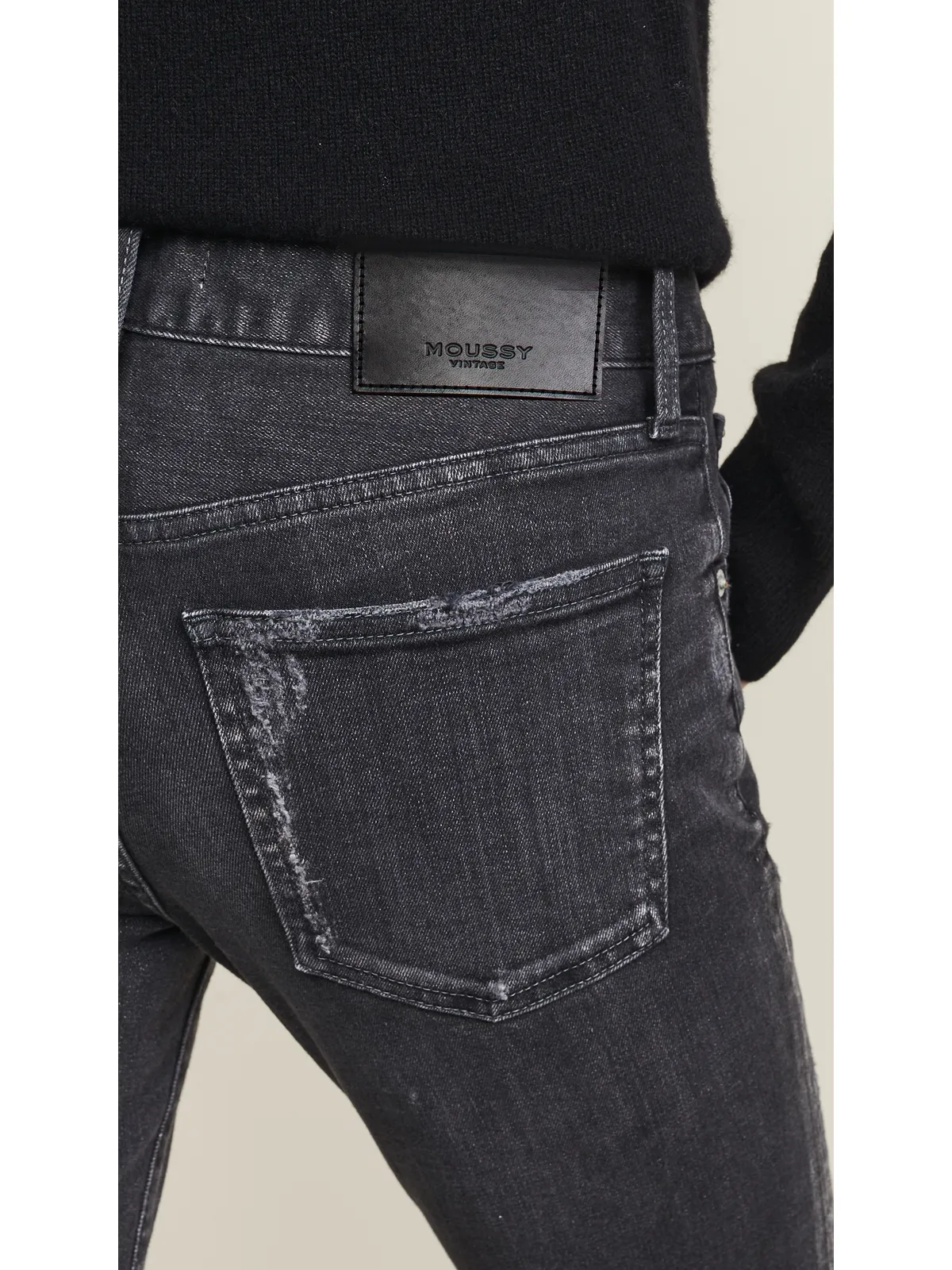 MOUSSY VINTAGE Velmaスキニージーンズ ブラック - 画像6