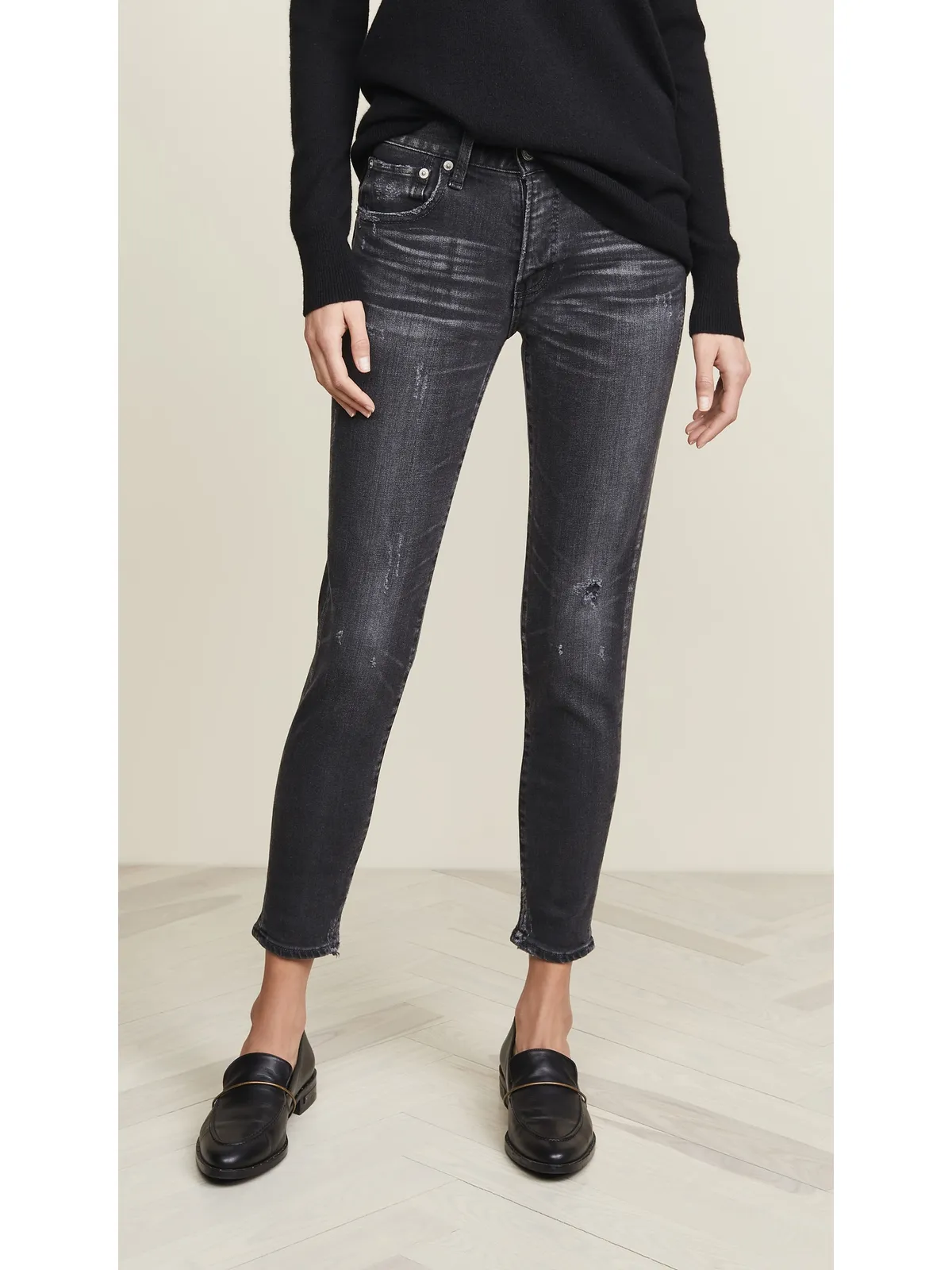 MOUSSY VINTAGE Velmaスキニージーンズ ブラック - 画像2