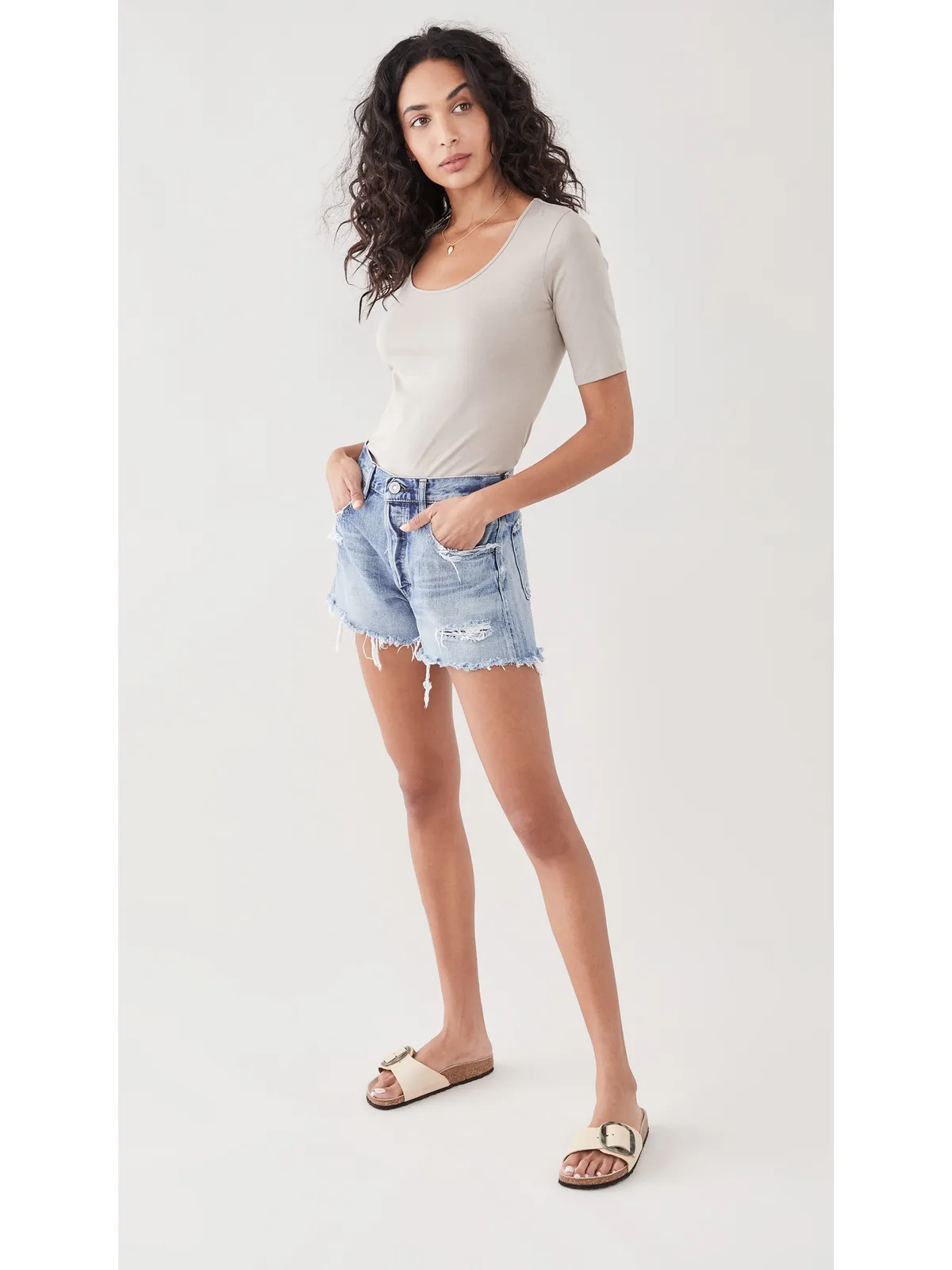 MOUSSY VINTAGE Packardショーツ ブルー - 画像5