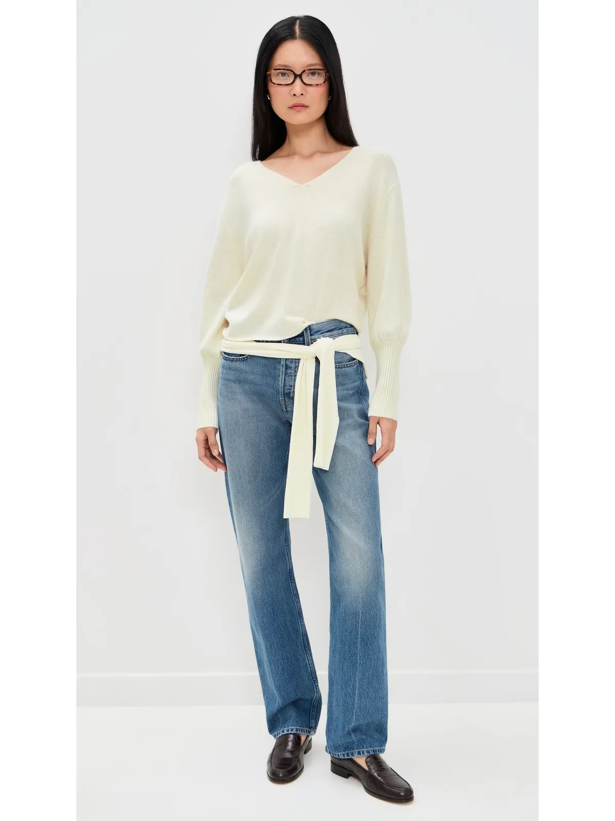 MOUSSY VINTAGE 2Faceドルマンニットトップ - 画像5