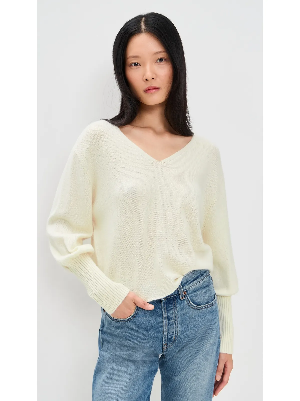 MOUSSY VINTAGE 2Faceドルマンニットトップ - 画像2