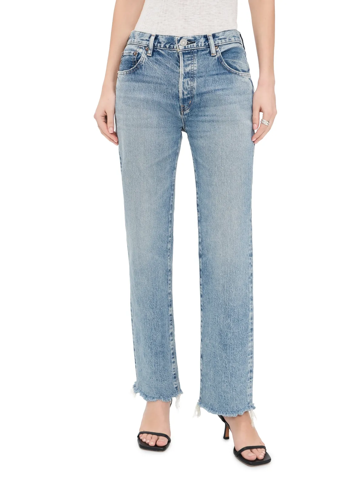 MOUSSY VINTAGE Sebringストレートジーンズ ライトブルー - 画像1