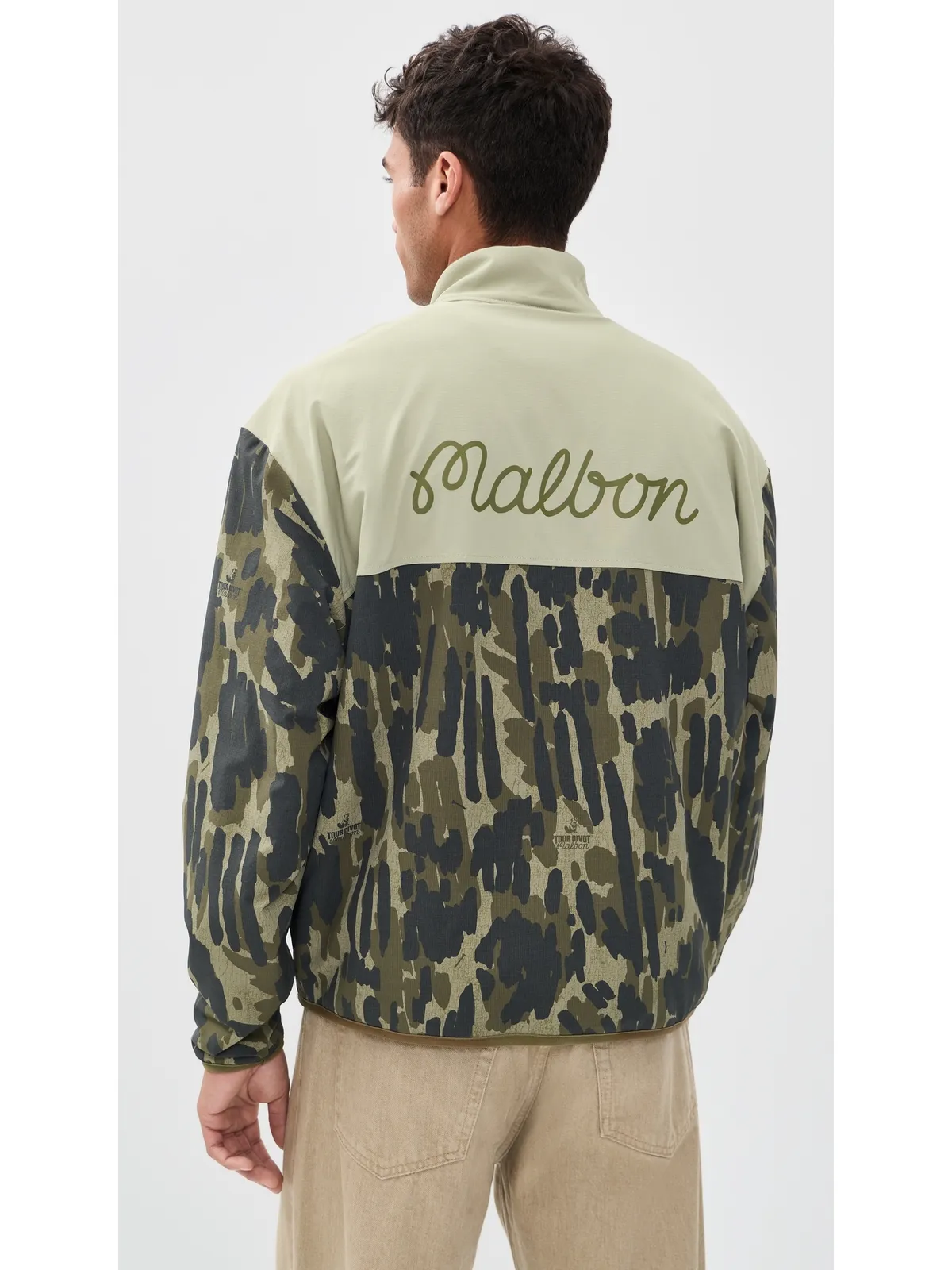 Malbon ツアー ディボット カモ シェルパ ジャケット バークカモ - 画像3