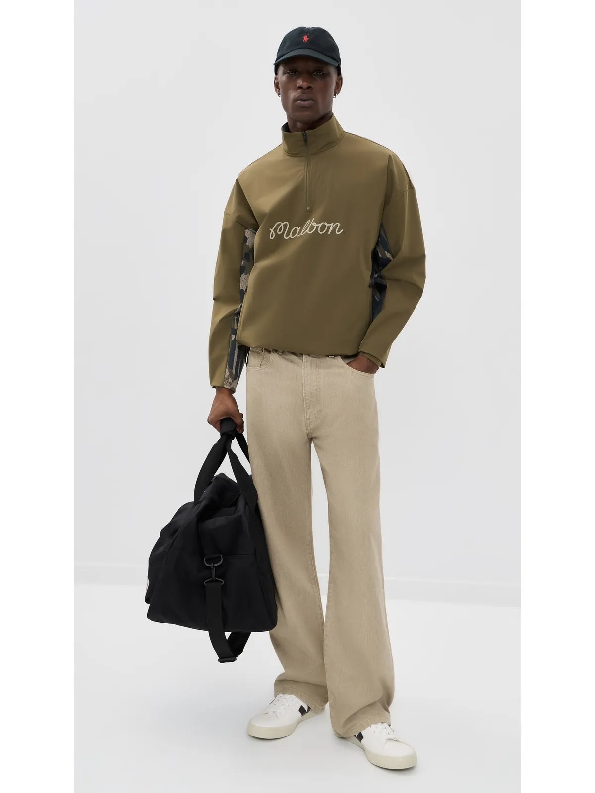 Malbon ツアー ディボット パフォーマンス Quarter Zip ジャケット バークカモ - 画像5