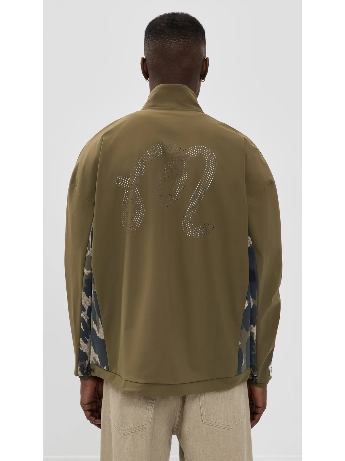 Malbon ツアー ディボット パフォーマンス Quarter Zip ジャケット バークカモ - 画像3