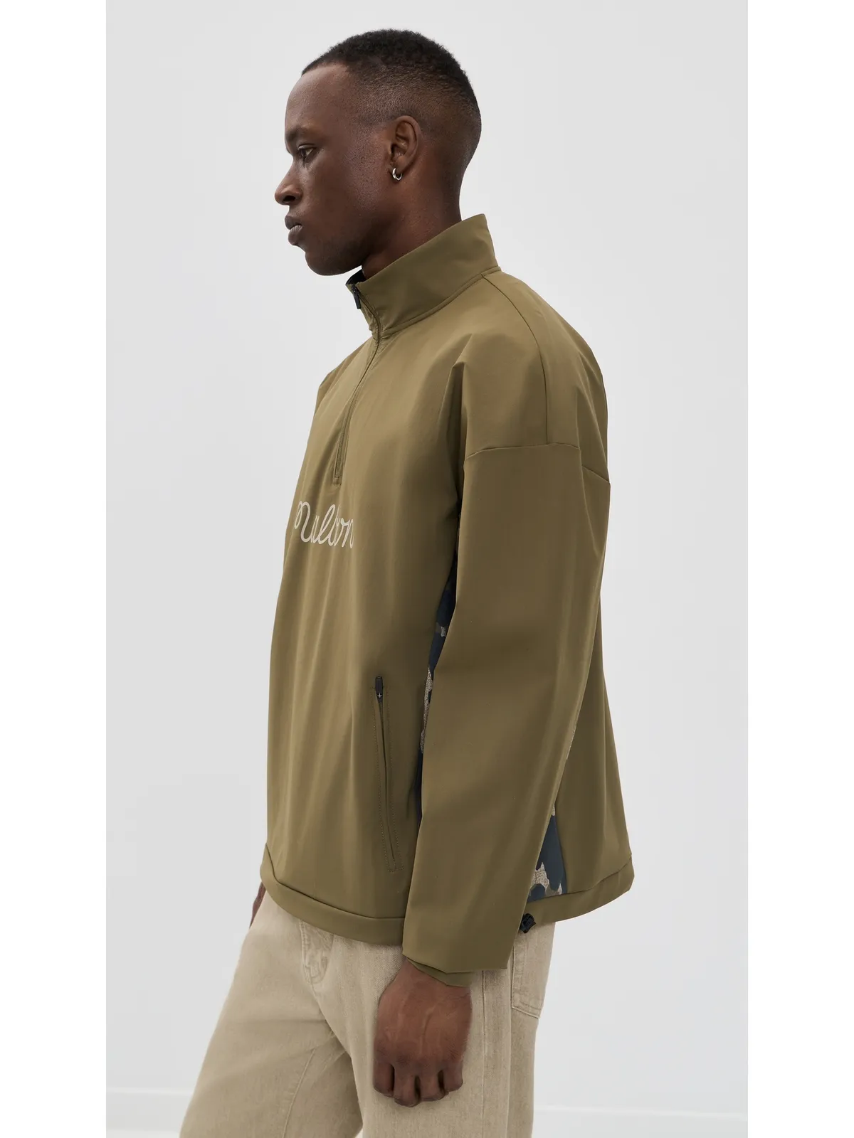 Malbon ツアー ディボット パフォーマンス Quarter Zip ジャケット バークカモ - 画像4