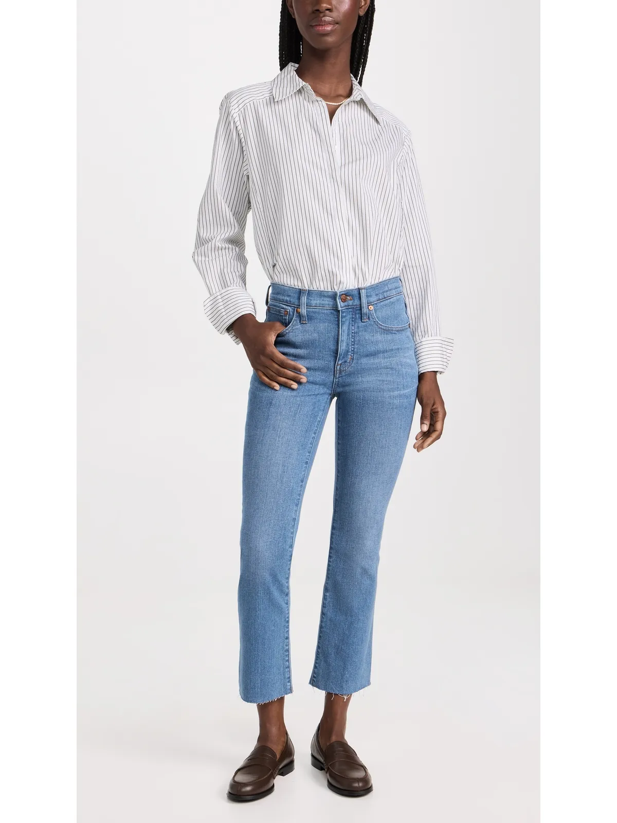 Madewell ミッドライズ キックアウト ジーンズ チェリービル ウォッシュ - 画像5
