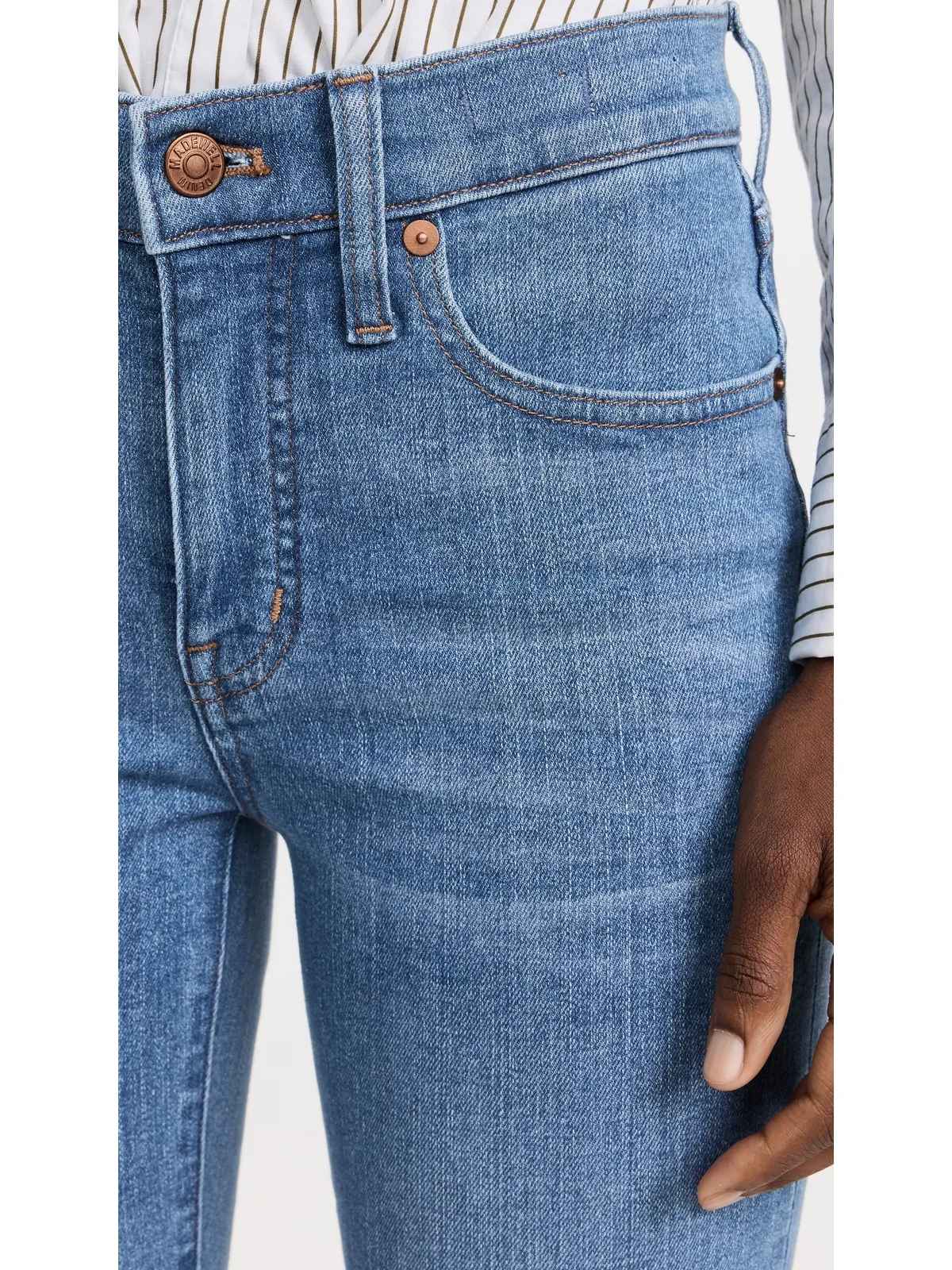 Madewell ミッドライズ キックアウト ジーンズ チェリービル ウォッシュ - 画像6