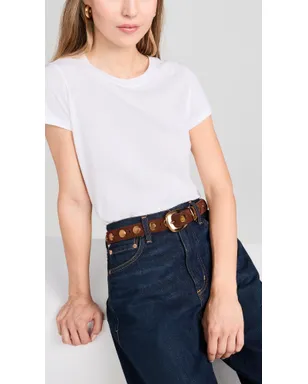 Madewell スタッズ付きウェスタンベルト（スエード／ソフトマホガニー） - サムネイル3
