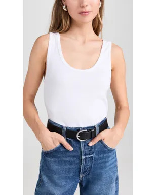 Madewell レザー ベルト ブラック＆シルバー - サムネイル3