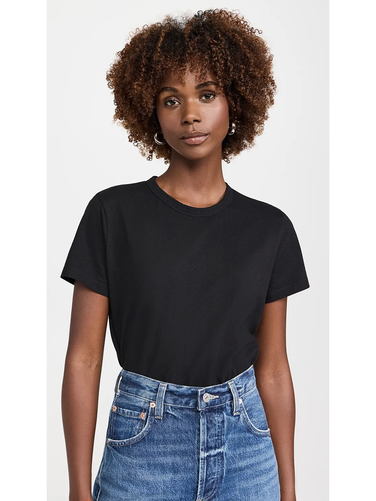 Madewell パーフェクト クルーネック ティー ジェットブラック - 画像2