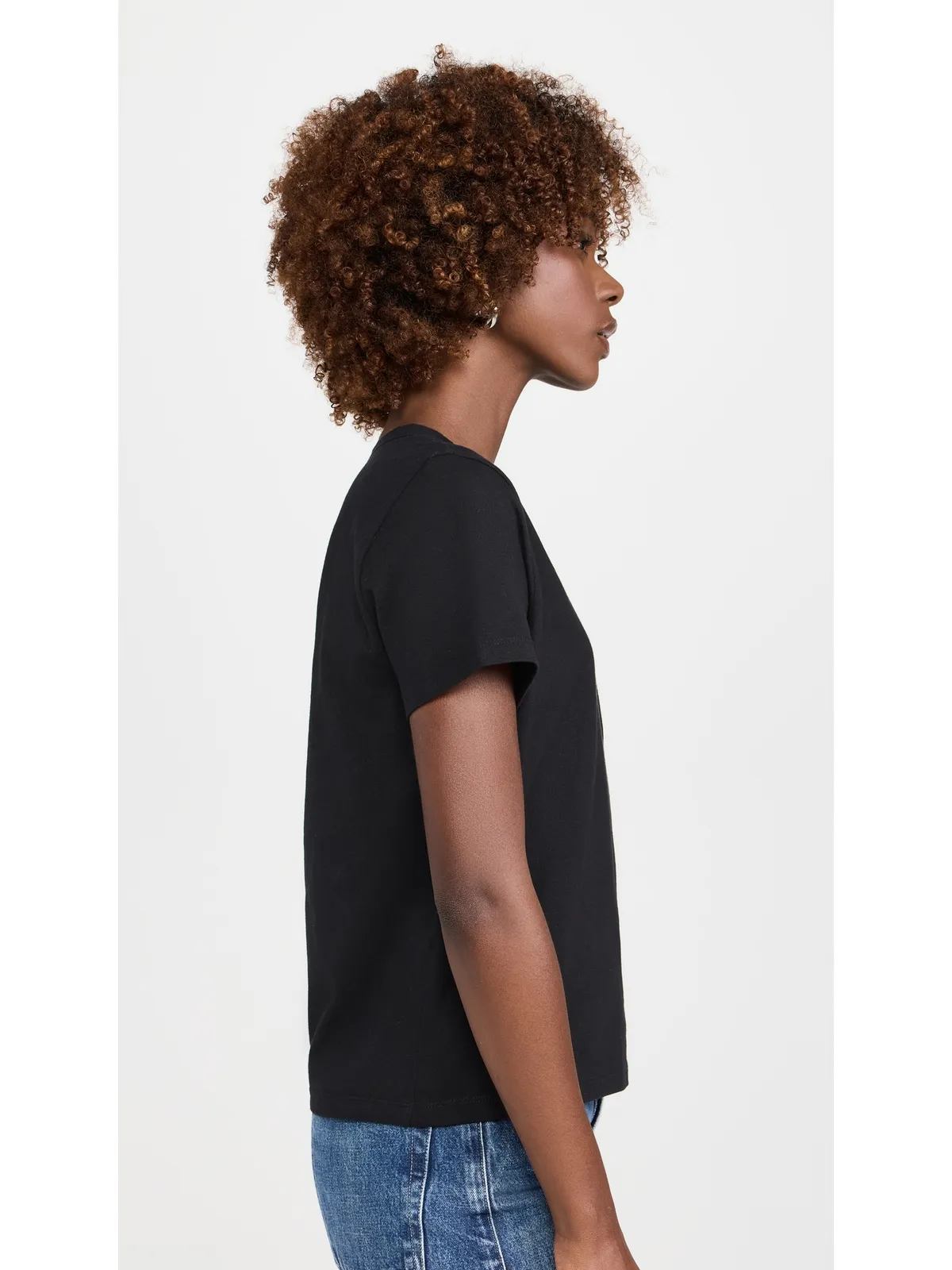 Madewell パーフェクト クルーネック ティー ジェットブラック - 画像4