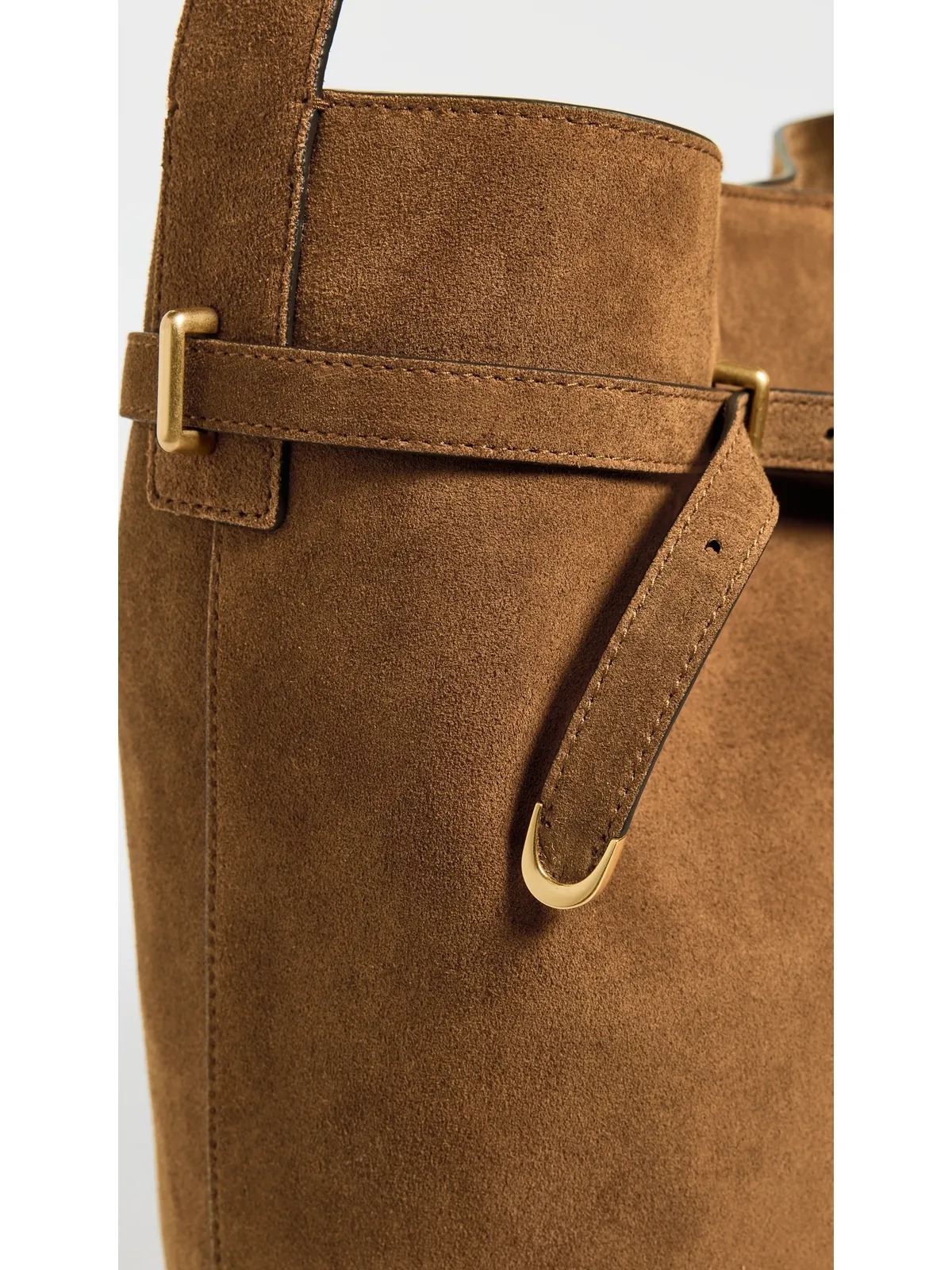 Madewell ベルテッド バケット トート（スエード／Dried Acorn） - 画像5