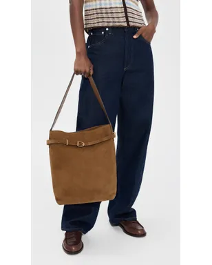 Madewell ベルテッド バケット トート（スエード／Dried Acorn） - サムネイル3