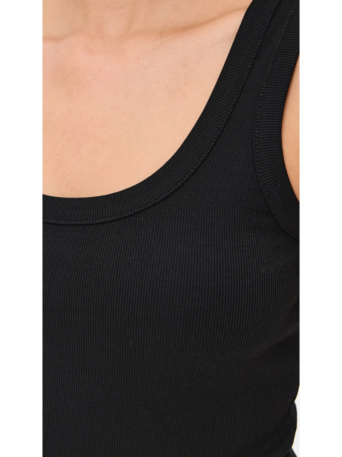 Madewell リブ編み コットン スクープネック タンクトップ - 画像6