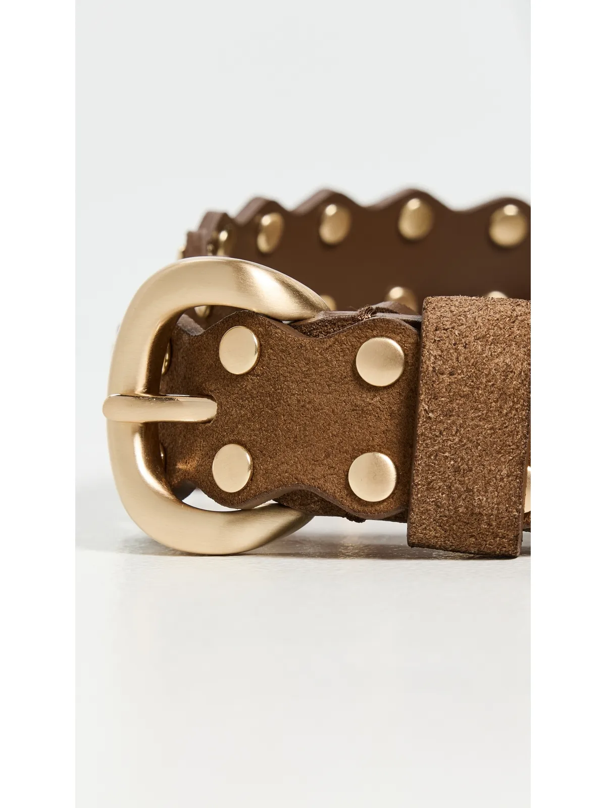 Madewell スタッズ付きスカラップエッジスエードベルト - 画像5