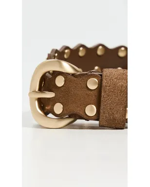 Madewell スタッズ付きスカラップエッジスエードベルト - サムネイル5