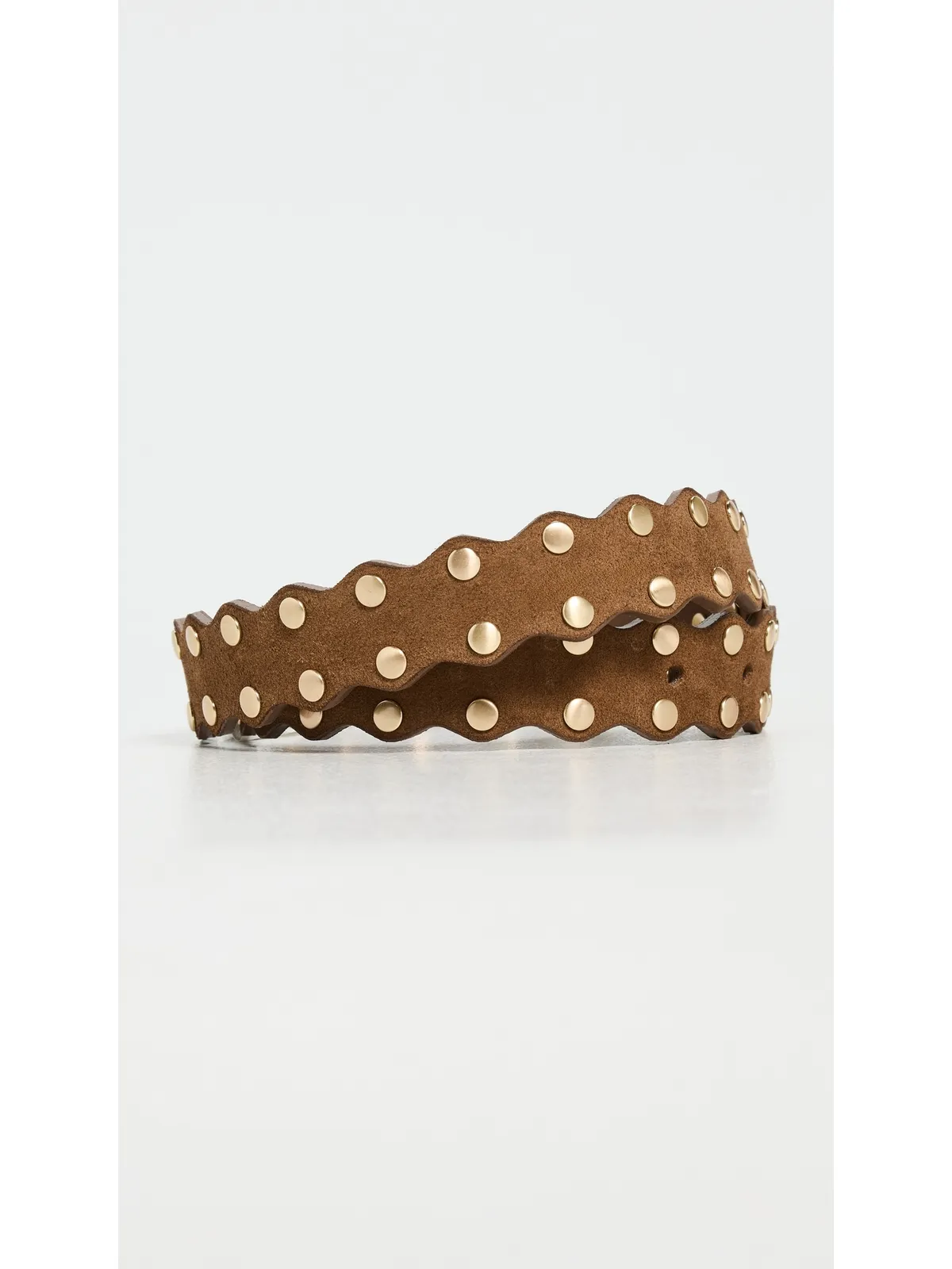 Madewell スタッズ付きスカラップエッジスエードベルト - 画像4