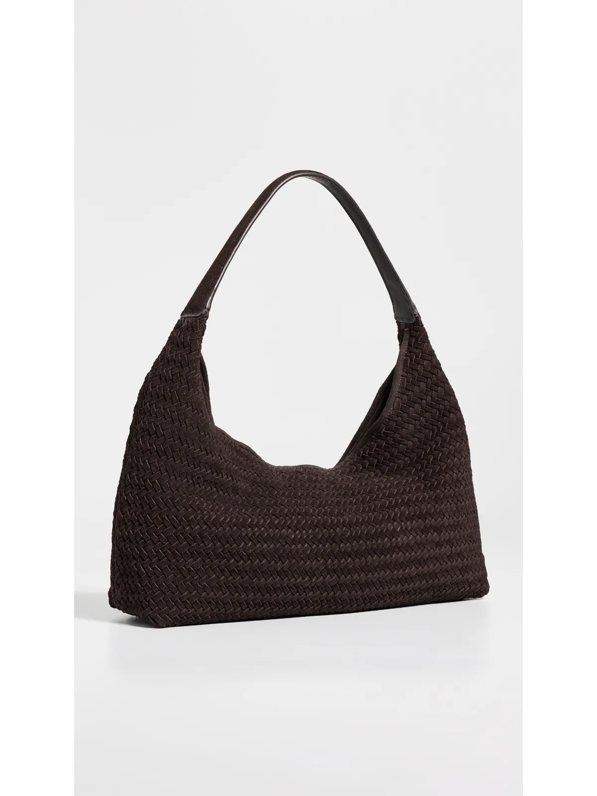 Madewell 編み込みデザインのスエードショルダーバッグ - 画像4