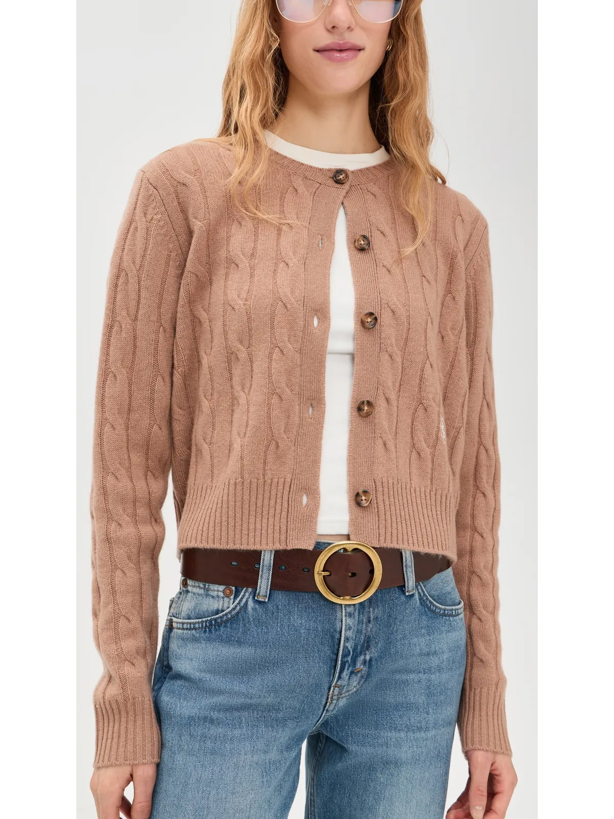 Madewell ラウンドサークルベルト エスプレッソブラウンレザー - 画像3