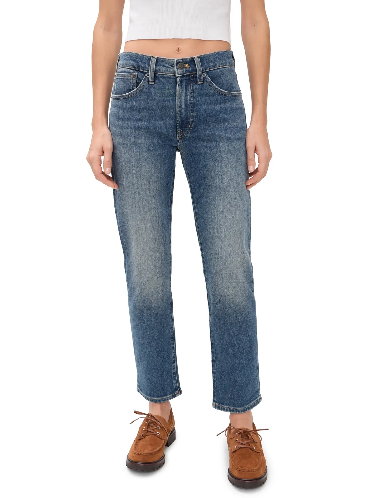 Madewell ジュルズ スリムストレートジーンズ アトリンウォッシュ - 画像1