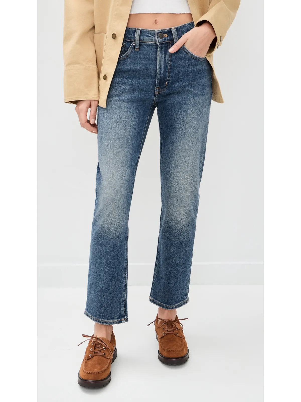 Madewell ジュルズ スリムストレートジーンズ アトリンウォッシュ - 画像2