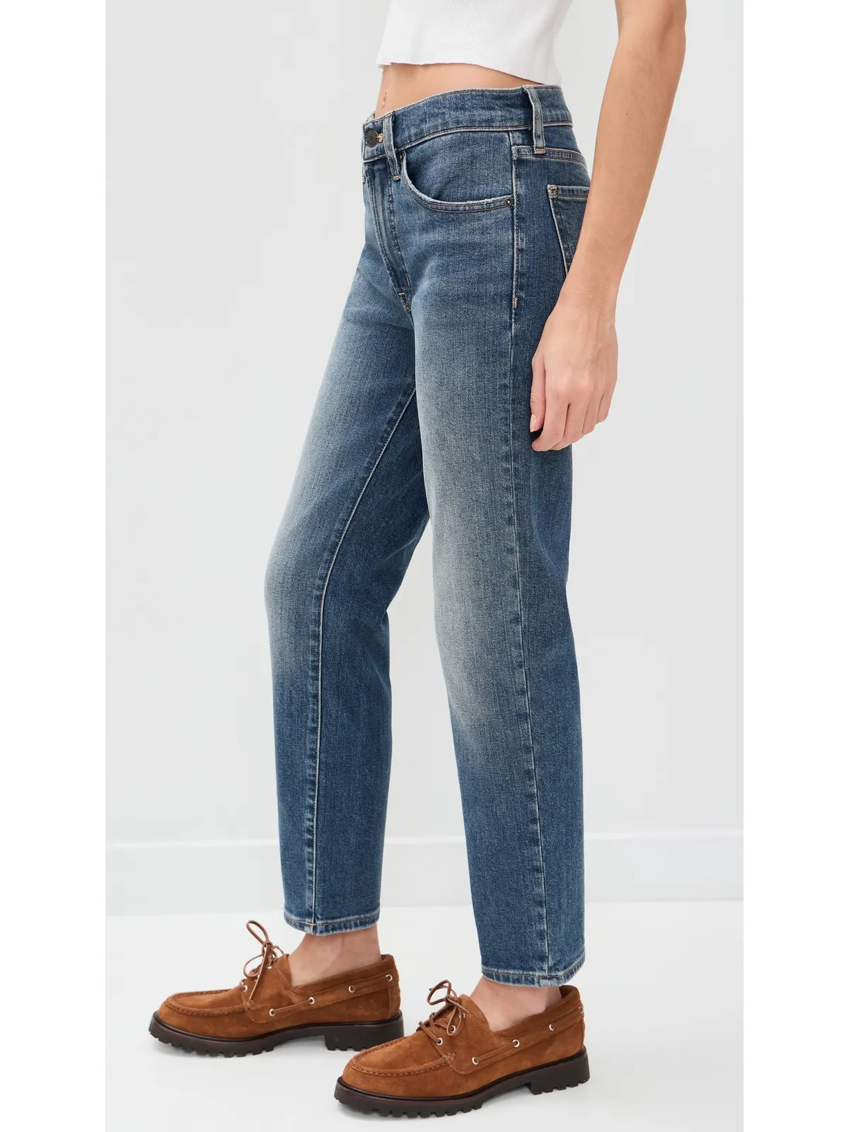 Madewell ジュルズ スリムストレートジーンズ アトリンウォッシュ - 画像4