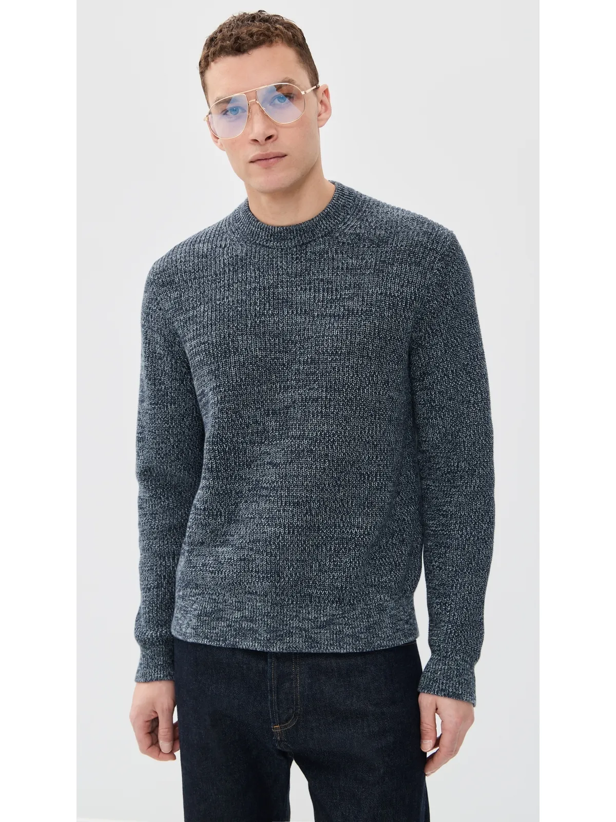 Madewell フィッシャーマン ロングスリーブ クルーネック セーター インクマール - 画像2