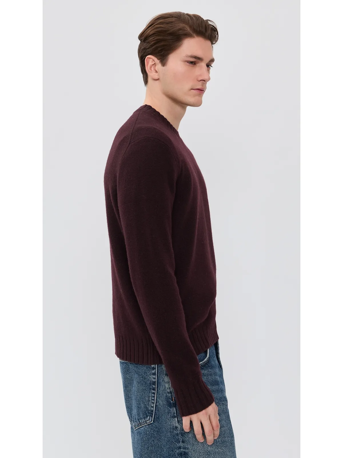 Madewell ウール クルーネック セーター ディープワイン - 画像4