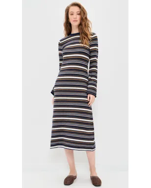 Madewell セータードレス ブルーストライプ ミディ丈 - サムネイル5