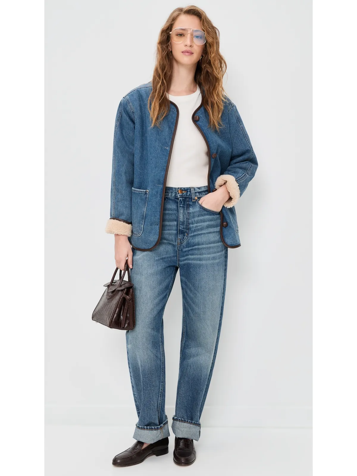 Madewell デニム＆シェルパジャケット - 画像5