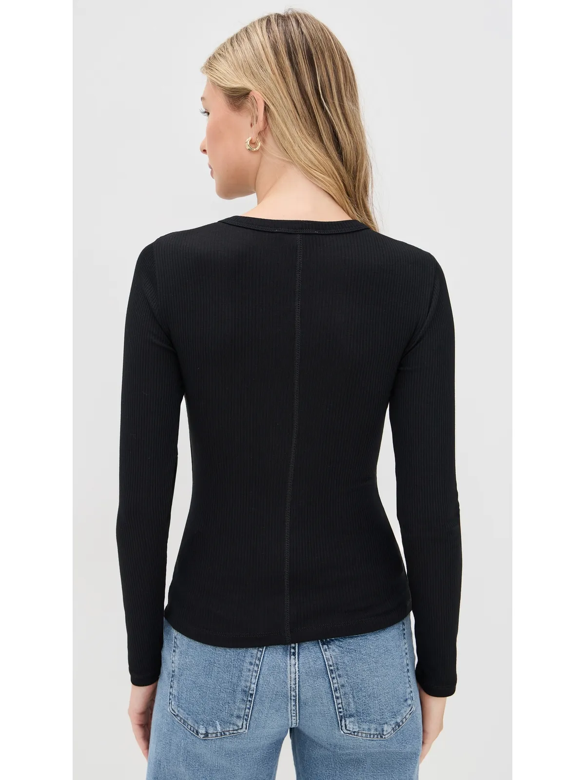 Madewell モーダルリブ ロングスリーブ クルーネック - 画像3