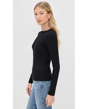 Madewell モーダルリブ ロングスリーブ クルーネック - サムネイル4