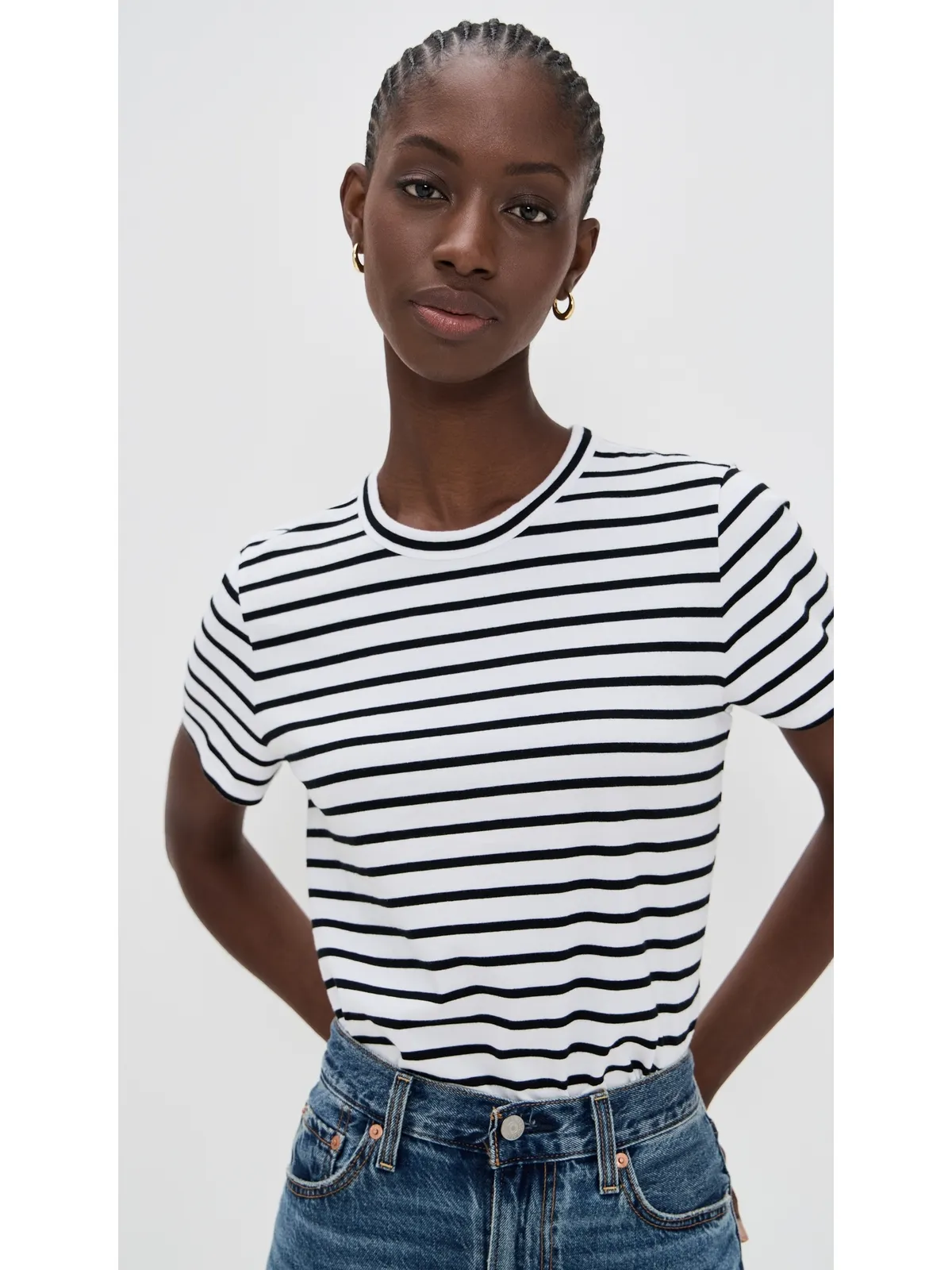 Madewell ボーダー柄クルーネックTシャツ - 画像2