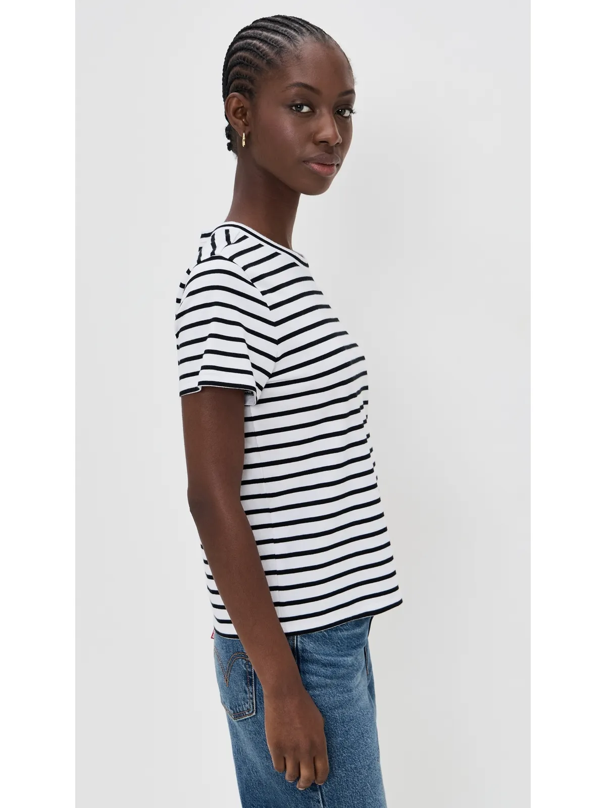 Madewell ボーダー柄クルーネックTシャツ - 画像4