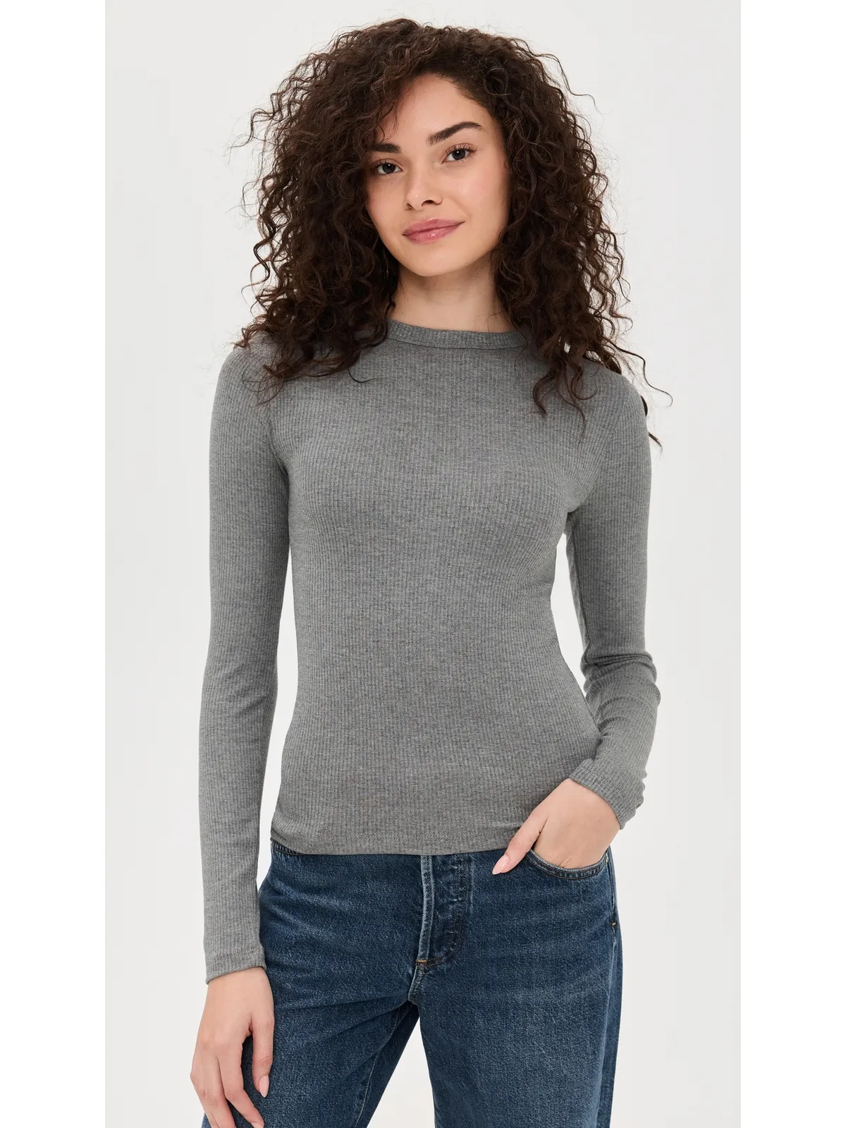 Madewell ドレープリブ長袖Tシャツ - 画像2