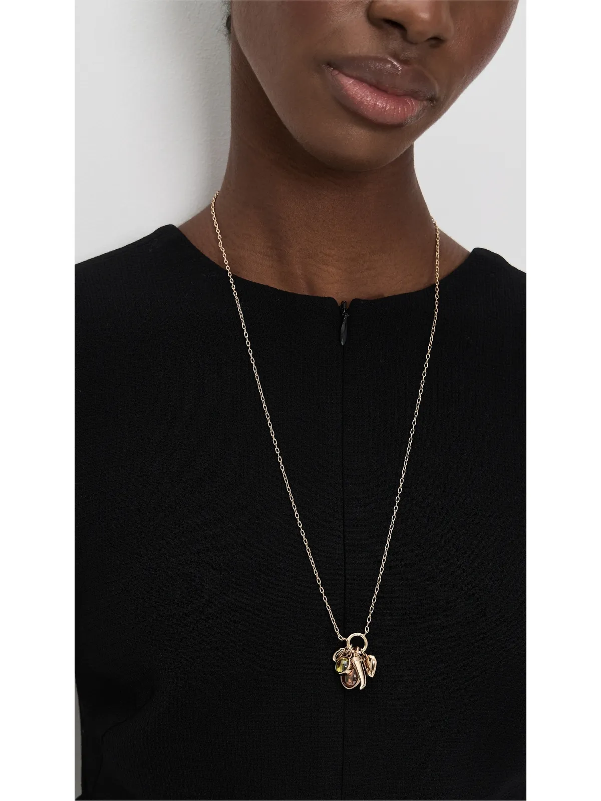 Madewell チャンクーオーバル ペンダント レイヤード ネックレス - 画像3